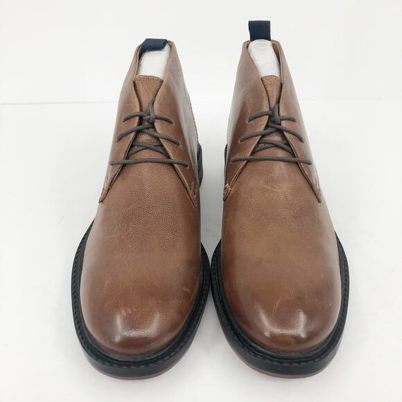 STEVE MADDEN Mens GNOMIE Chukka Boots 9 Brown Lace Up Leather NWOB